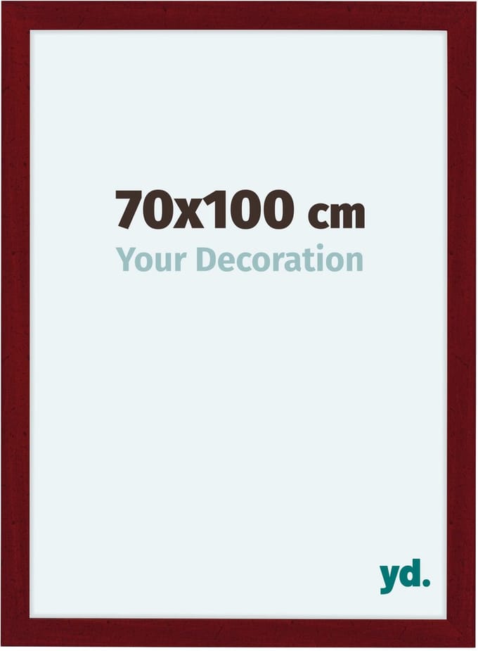 Your Decoration - Fotolijst 70x100 cm - MDF - Wijnrood Geveegd - Como