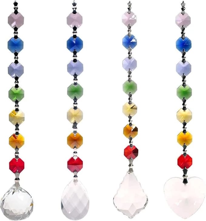 Set 4 Feng Shui chakrakristallen