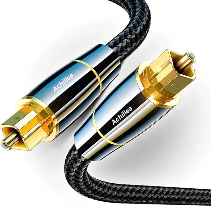 Achilles® Toslink Optische Kabel 5M - 2 Jaar Garantie - Optische Audiokabel - Toslink Kabel - SPDIF