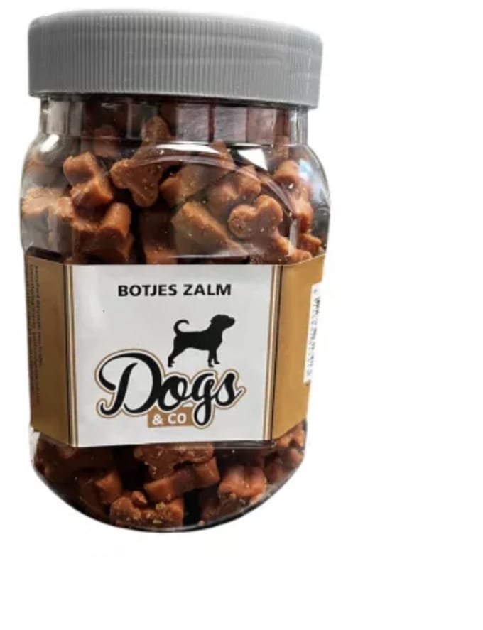 Dogs&Co® Snacks in Pot 500 gram - Botjes Zalm - Hondensnacks