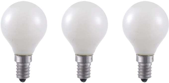 SPL E14 LED Lamp 4W Dimbaar - CRI 93 - Opaal - Extra Warm Wit - 2500K - LED Filament Globe G45 - Vervangt 25W - 3 Stuks