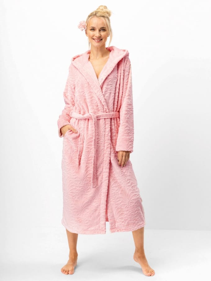 Key Warme Badjas Dames Roze LGL 565 L/XL