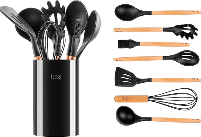 Teesa - Keukengerei Set - Houten Handvat