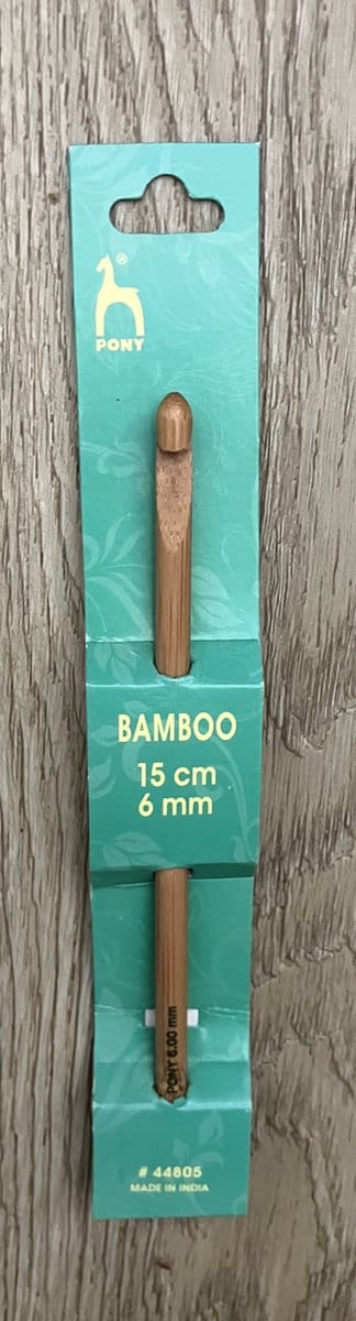 haaknaald Pony Bamboo 15 cm 6 mm