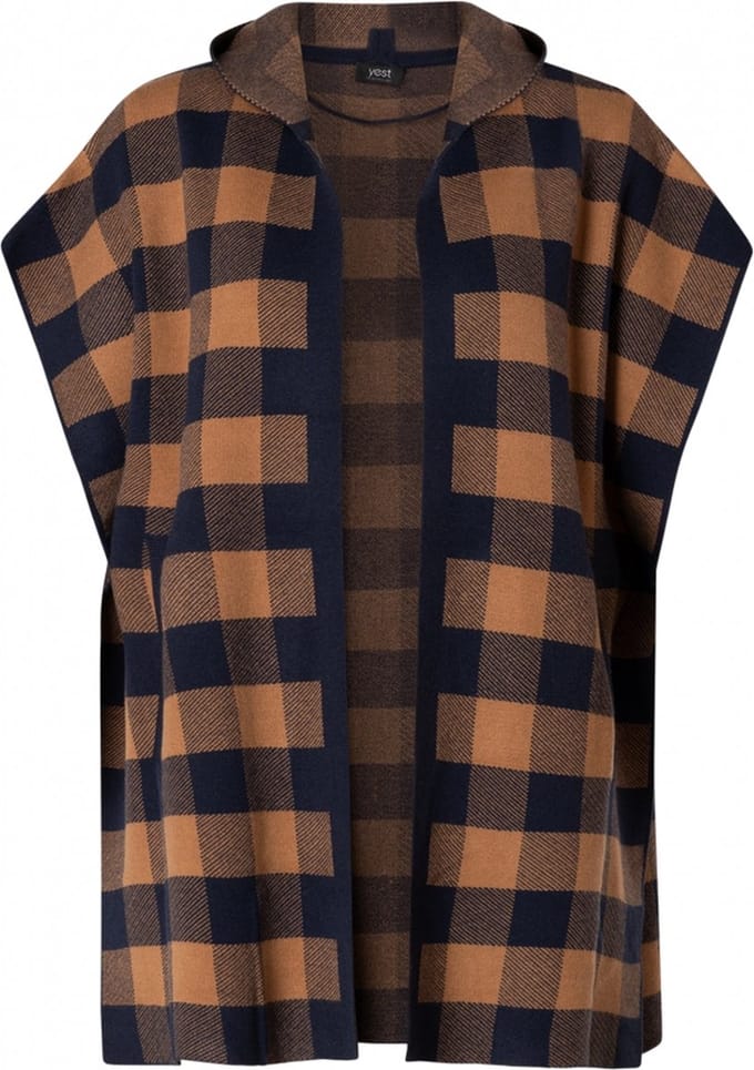 YESTA Beatrix Vest - Light Brown/Dark Nav - maat X-0(44)