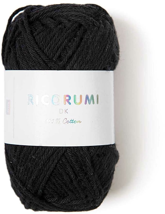 Ricorumi katoengaren zwart 25gr #060