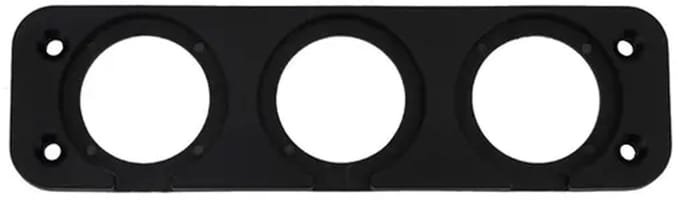 Montageplaat 3 Gaten - Inbouw - Drievoudig - Geschikt voor USB stopcontact/Voltmeter
