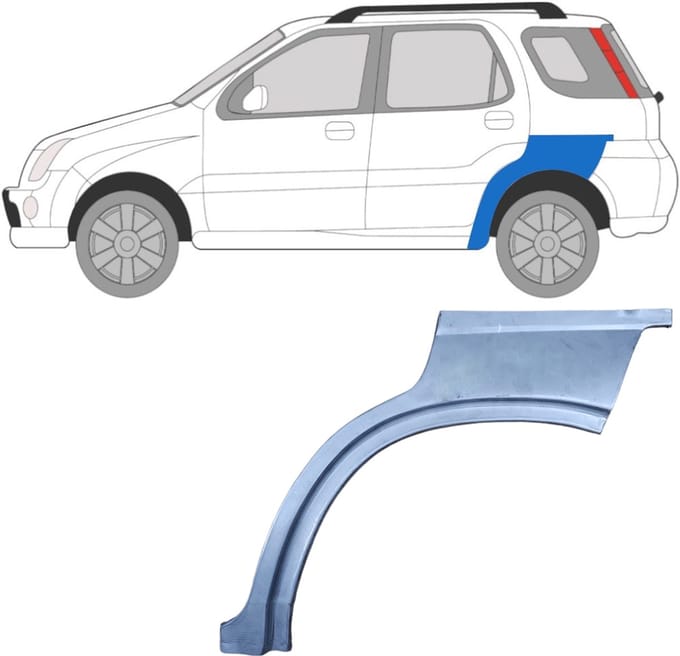 Reparatiepaneel achterspatbord voor Suzuki Ignis 2000-2003 / Links