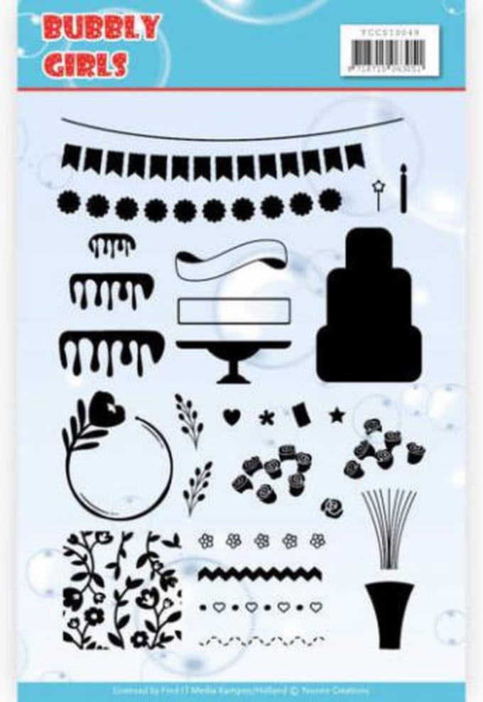 Clear stempel Bubbly Girls Feest YCCS10049
