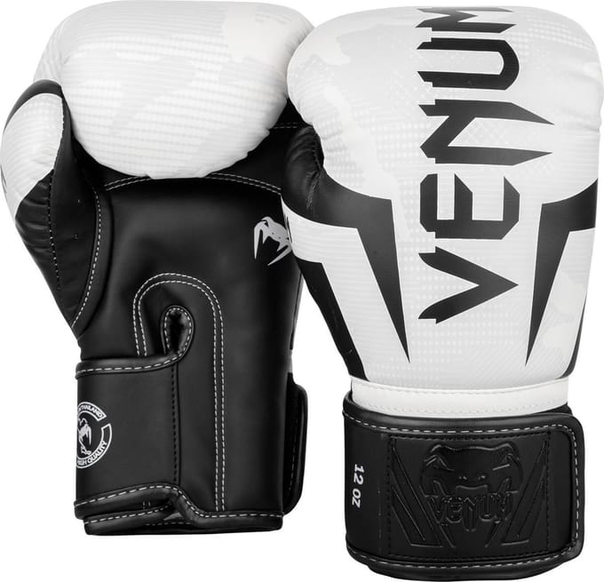 Venum Bokshandschoenen Elite Camo Wit Zwart - 10 OZ