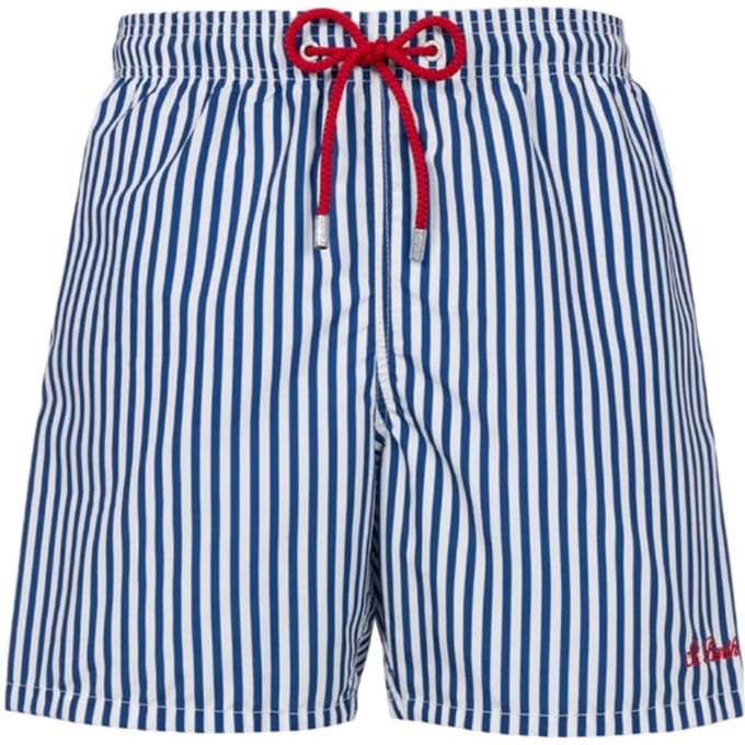Saint Barth - Wit/blauw Sea Boxer GUSAVIA