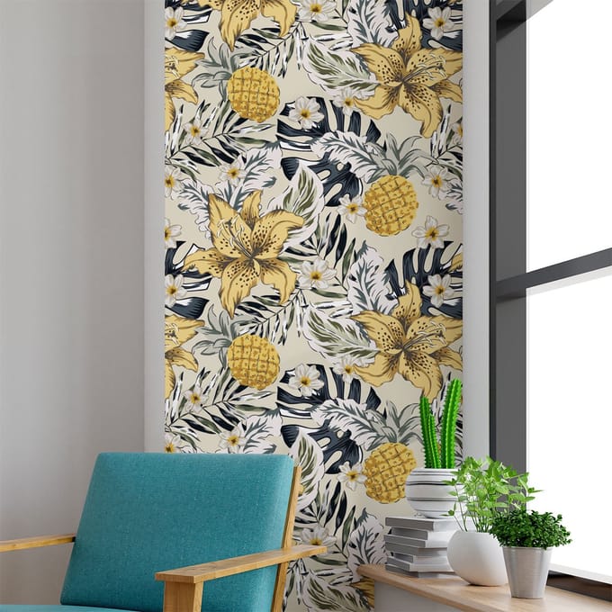Behang-effect sticker - VARADERO - 30x30cm
