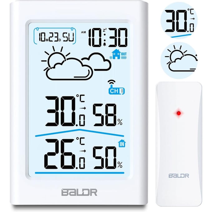 Weerstation - wit - display - BD-911