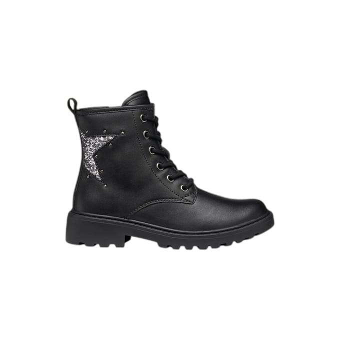 GEOX CASEY MEISJES - ZWART/GUNMETAL