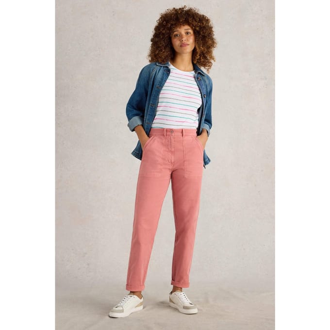 White Stuff Twister Chino Trouser Mid Red Taglia: 6 REGULAR | Pantaloni chino Outlet | Donna | Rosso