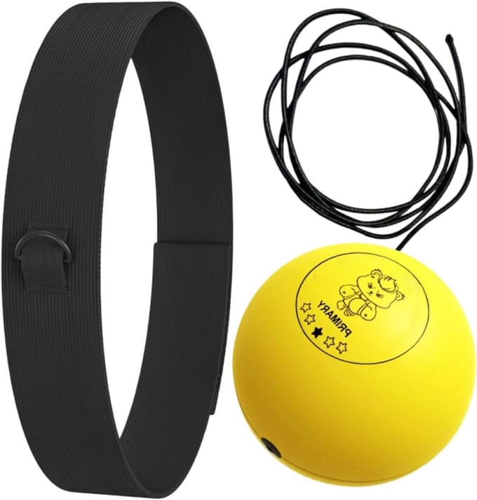 Boksen Reflex Bal - Boks Trainingstool - Verbeter Reflexen - Hoofdband Inbegrepen - 3 Maten Ballen - Geel