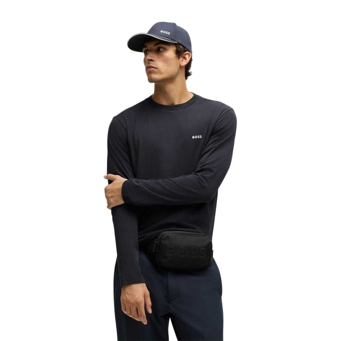 Boss Heren Klassiek Logo Regular T-Shirt (Donkerblauw)