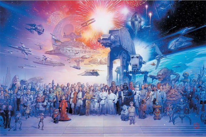 Star Wars poster Universe - collage - Darth Vader - Luke Skywalker - Yoda - 61 x 91.5 cm