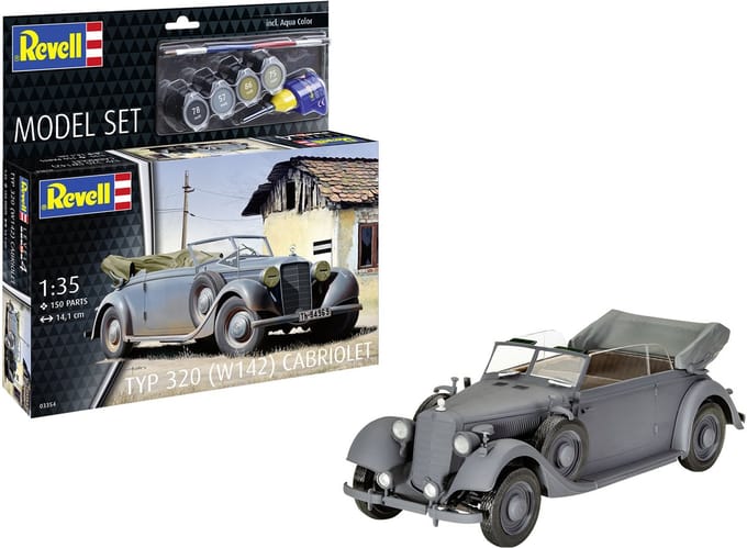 Revell Modelbouwpakket Auto - 63354 Mercedes-Benz Typ 320 W142 Cabriolet - Auto - Model Set Plastic - 1:35 - Modelbouw