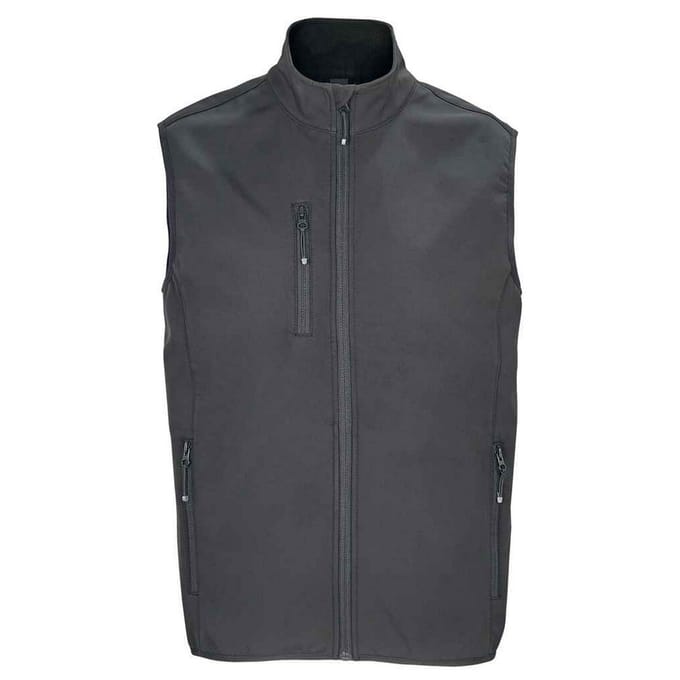 SOLS Heren Falcon Softshell gerecyclede bodywarmer (Houtskool)