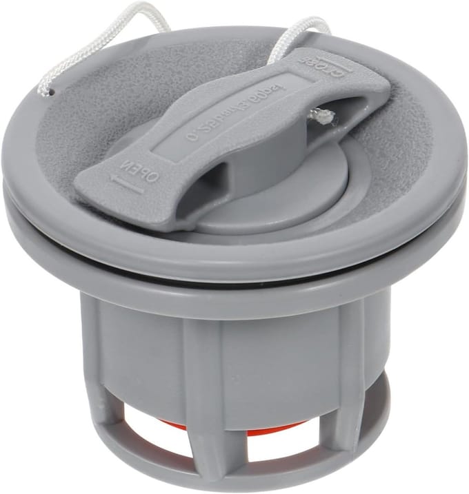 Kajak Luchtklep Adapter - Opblaasventiel Dop - Watersport Accessoire - 8-Gats Hogedrukontwerp - 4 Stuks - Grijs