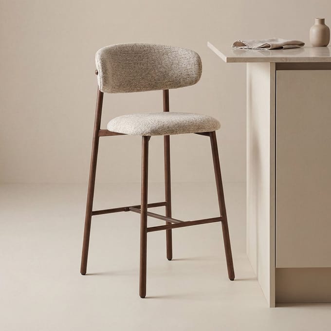 LABEL51 Kaito Barkruk - Naturel - Geweven - Laag - Kruk -