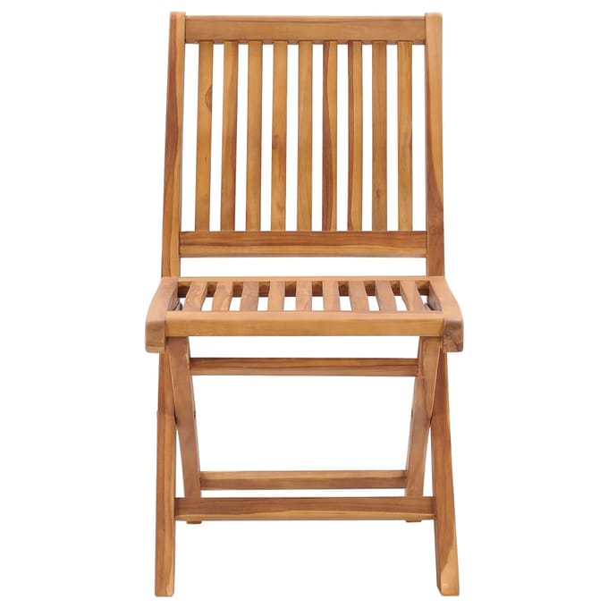 vidaXL - Opklapbare - stoelen, - 2 - stuks, - massief - teakhout