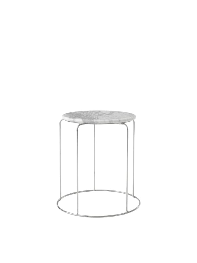 &Tradition Draadkruk VP11 met marmeren blad - bianco carrara