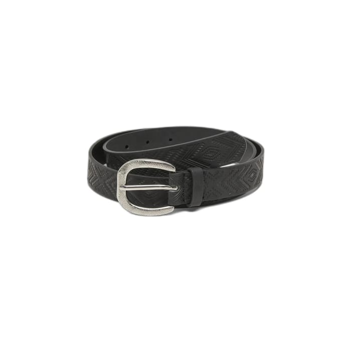 Urban Classics - Leather Imitation Punched Pattern Riem - S/M - Zwart