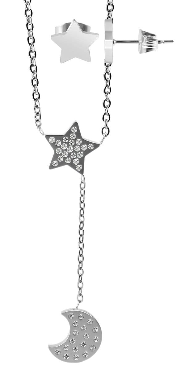 AKZENT Akzent dames-sieradenset Edelstahl zilver