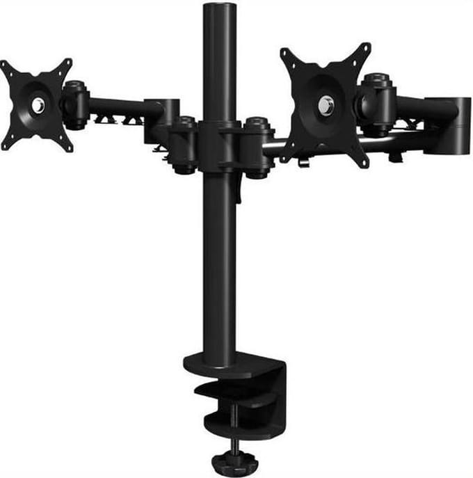 Dubbele monitorarm dual in Zwart