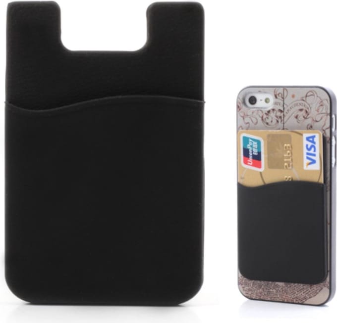 Opplakbare pasjeshouder - Silicone hoesje voor op telefoon - Universele Cardholde - LOUZIR