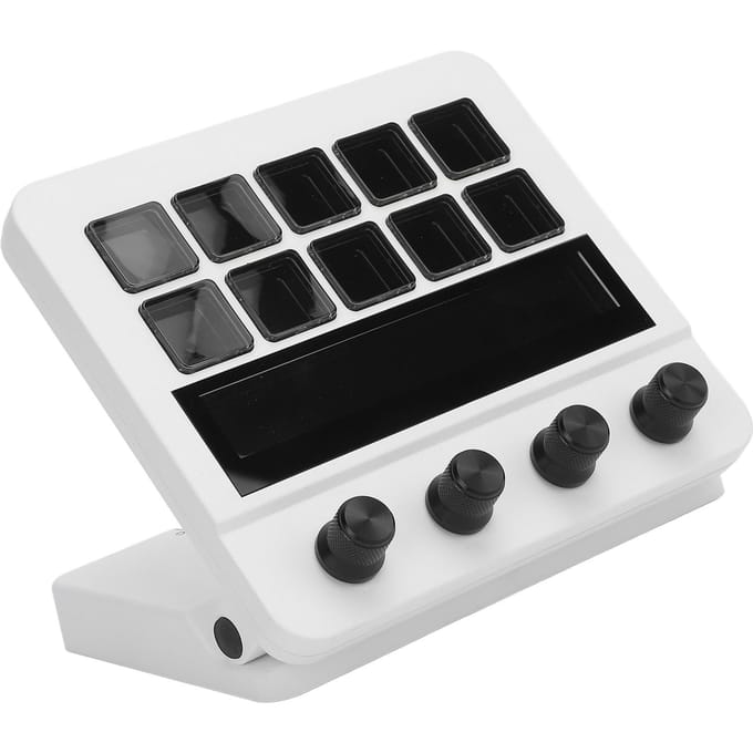 Contrôleur de Stream avec 10 Touches Tableau de Bord Boutons LCD Personnalisables Clavier Deck de Contrôle Studio pour PC