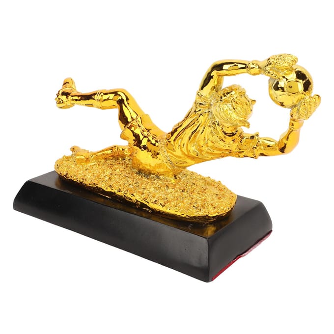 Voetbal Keeper Trofee Hars Keeper Award Beker Ornamenten voor Thuis Boekenplank yellow