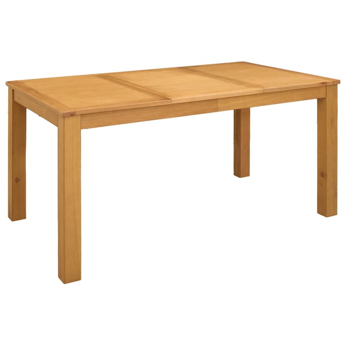 vidaXL - Eetkamerset - 7 - st - Beige - Massief - Eikenhout