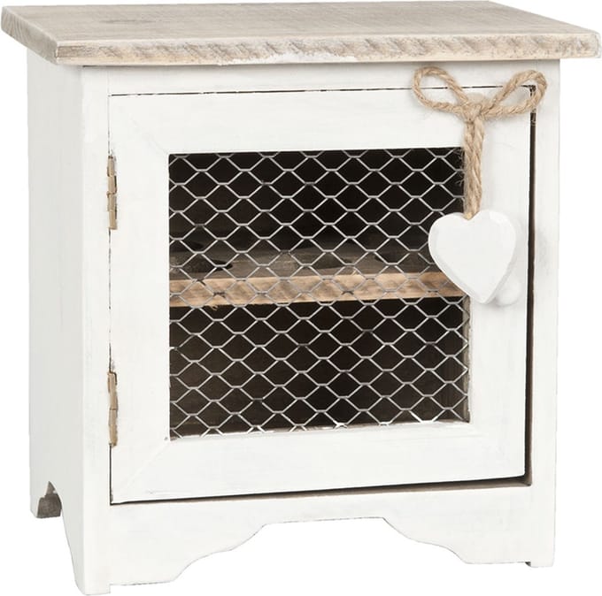 Clayre & Eef Eierkastje 19x14x19 cm Wit Hout