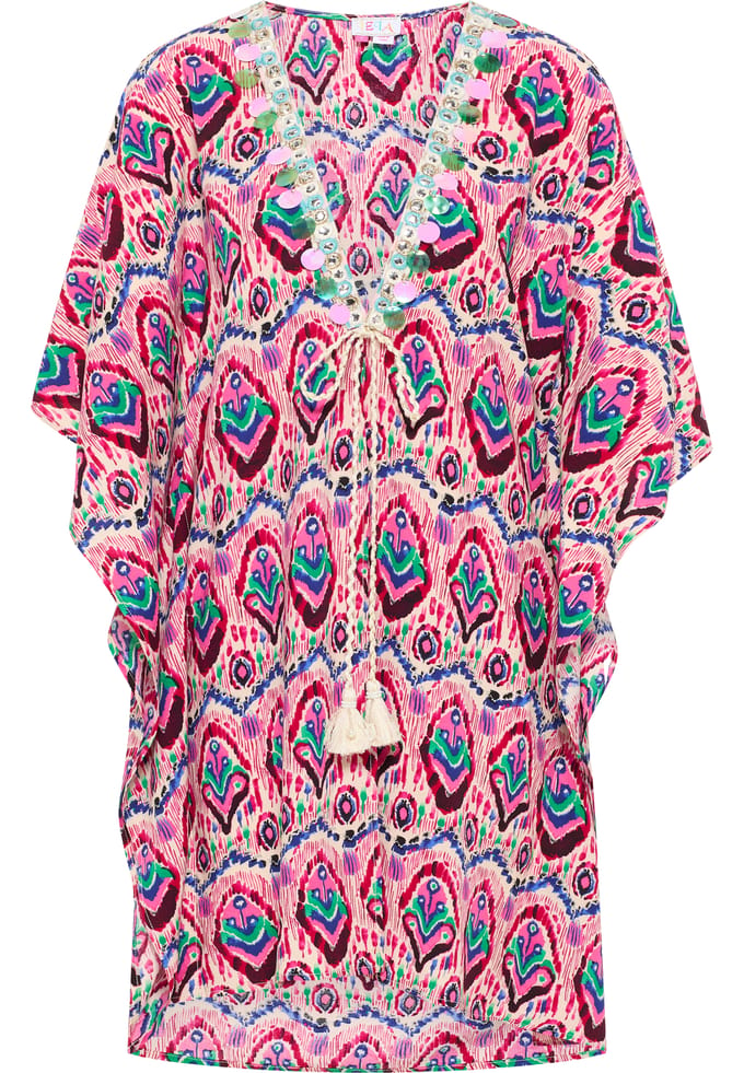 IZIA Kimono Dames Roze Veelkleurig