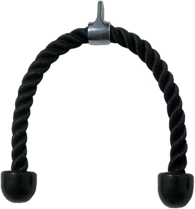Verstelbare Triceps Touw voor Krachttraining | Nylon Sporttouw met Antislip Handvatten