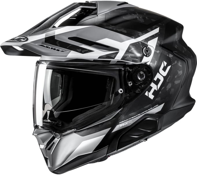 HJC RPHA 60 Dakar Zwart Wit Zilver Adventure Motorhelm - Helm