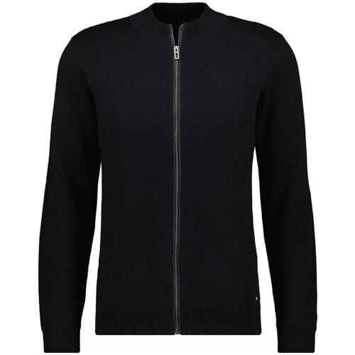 Ragman Vest Cardigan Cotton Cashmere Fine Structure Zwart / male