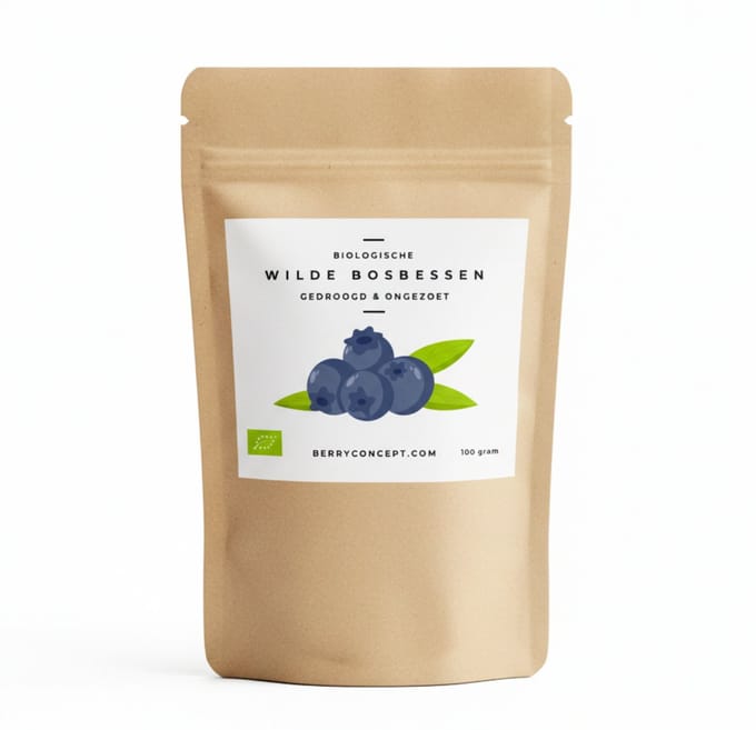 Berryconcept wilde bosbessen - gedroogd & ongezoet - 100 gram