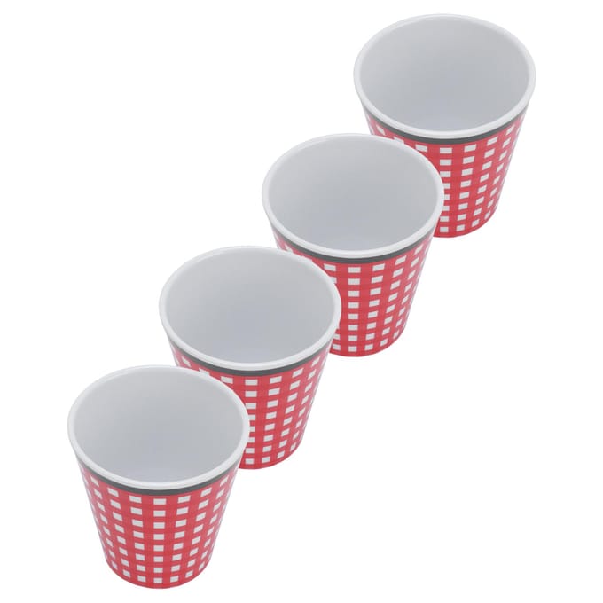 4 stuks/set Imitatie Porselein Drankmok Originaliteit Melamine Beker voor Student School Thuis gray