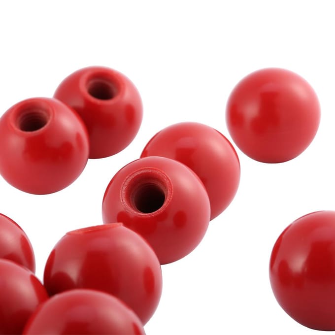 10 stuks Universele Draaibank Tractor Machine Plastic Ronde Kogel Knop Handgreep (Rood AM8*25) rood