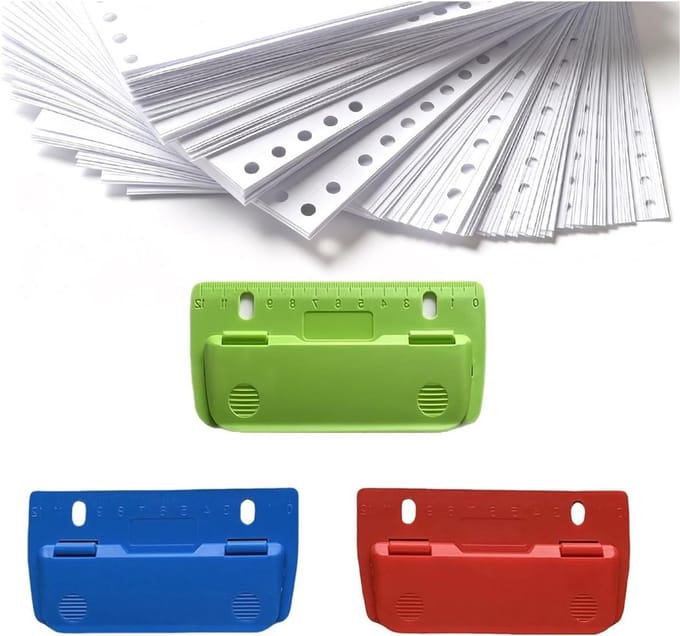 Mini Gaatjesmaker Set van 3 Stuks voor Documentbinding, Labeling en Kantoorgebruik - Compacte Gaatjesperforator voor Thuis en Op School