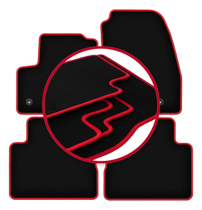 CARLUX-RED automatten voor: Ford C-MAX MK2 minivan (2015-2019)