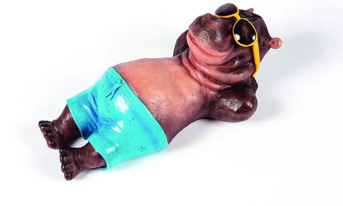 zonnend   Nijlpaard