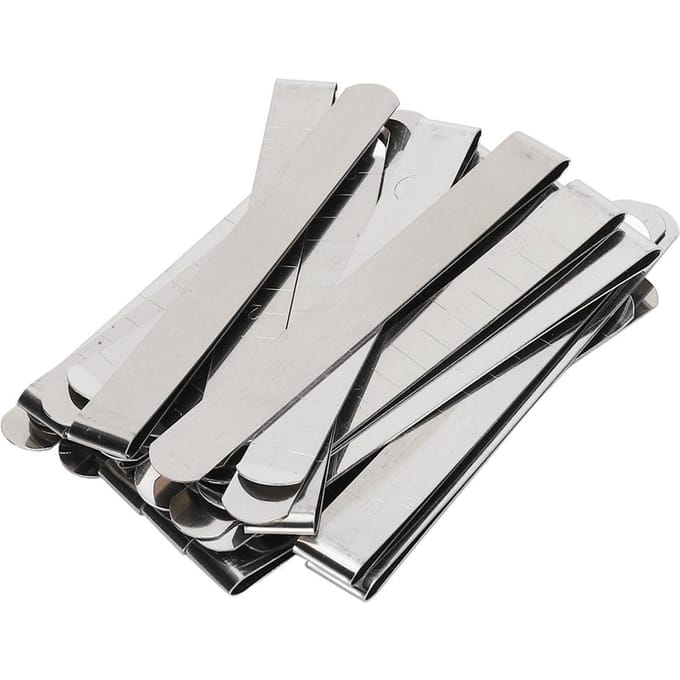 Ensemble de 20 Pinces à Ourlet 3 Pouces Fixation Métallique Règle de Mesure Marqueur DIY Accessoires de Couture white