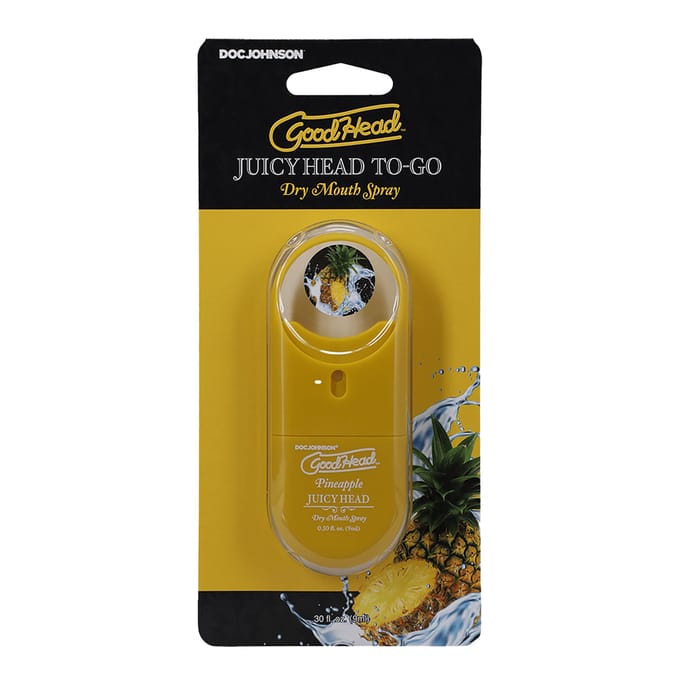 Doc Johnson - Juicy Head - Dry Mouth Spray To-Go - Pineapple - 0.3 fl oz / 9 ml