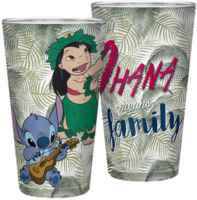 Waterglazenset - Disney Lilo And Stitch - Groot - 400 ml - 2 Glazen - Waterglas