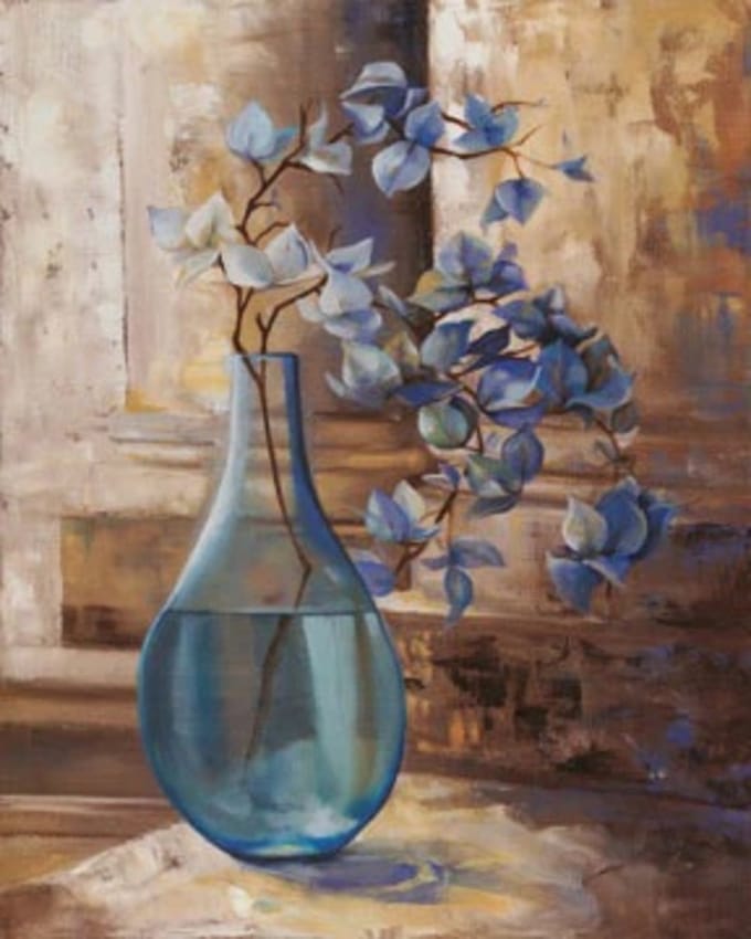 Kunstdruk L, Montillio - Blue Glass Still I 40x50cm